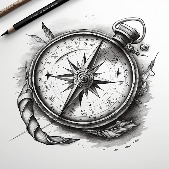 Compass Tattoo Images – Browse 7,366 Stock Photos, Vectors, and Video