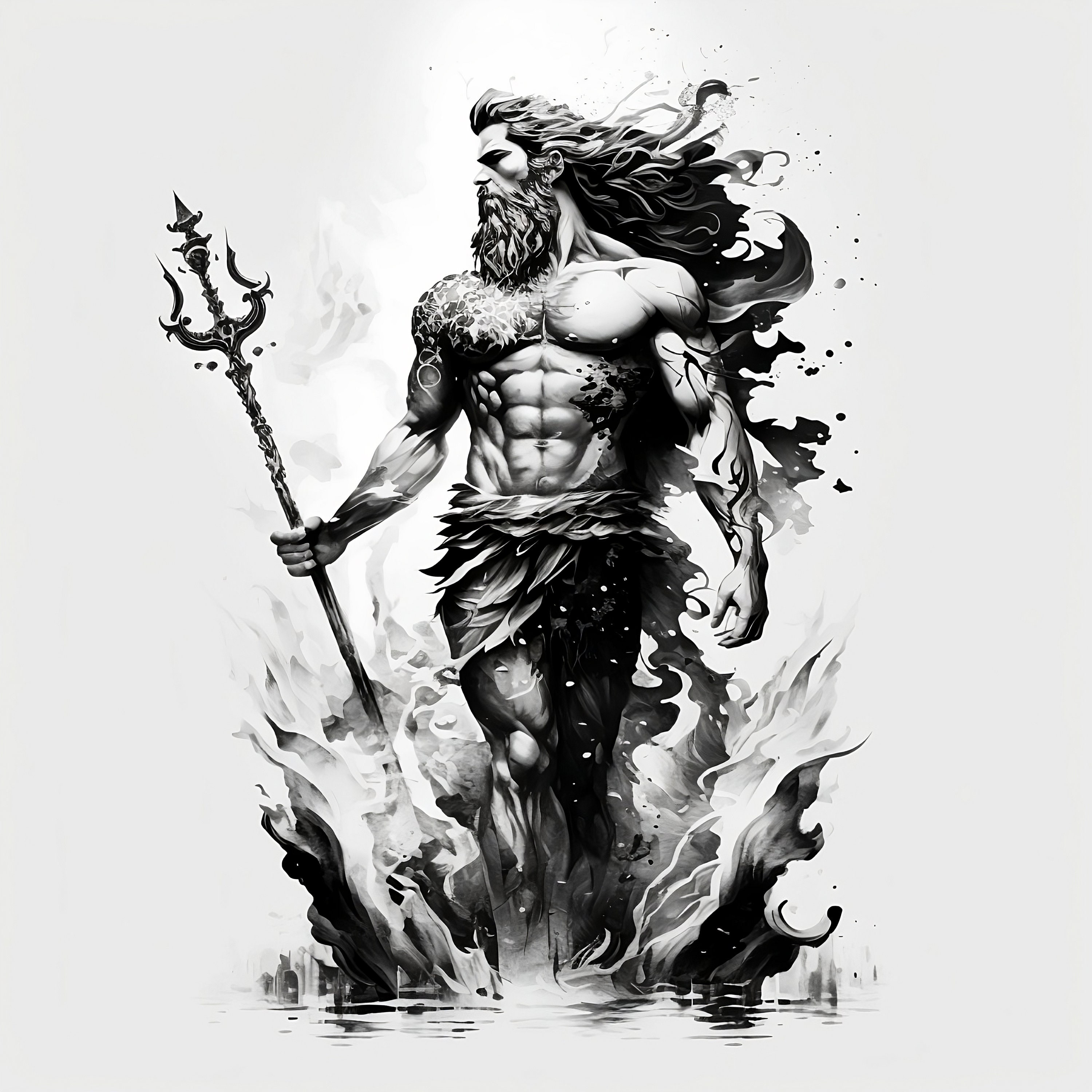 A Poseidon tattoo symbolizes aspect of strength, power, connection to ... |  poseidon | TikTok