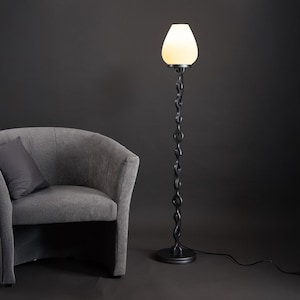 Modern Floor Lamp - Flux FTF02 | Sculptural Design | Ambient Lighting | Handmade | Statement Decor | Soft Warm Glow | LUMA Studio