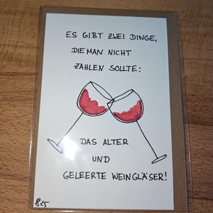 Birthday card wine