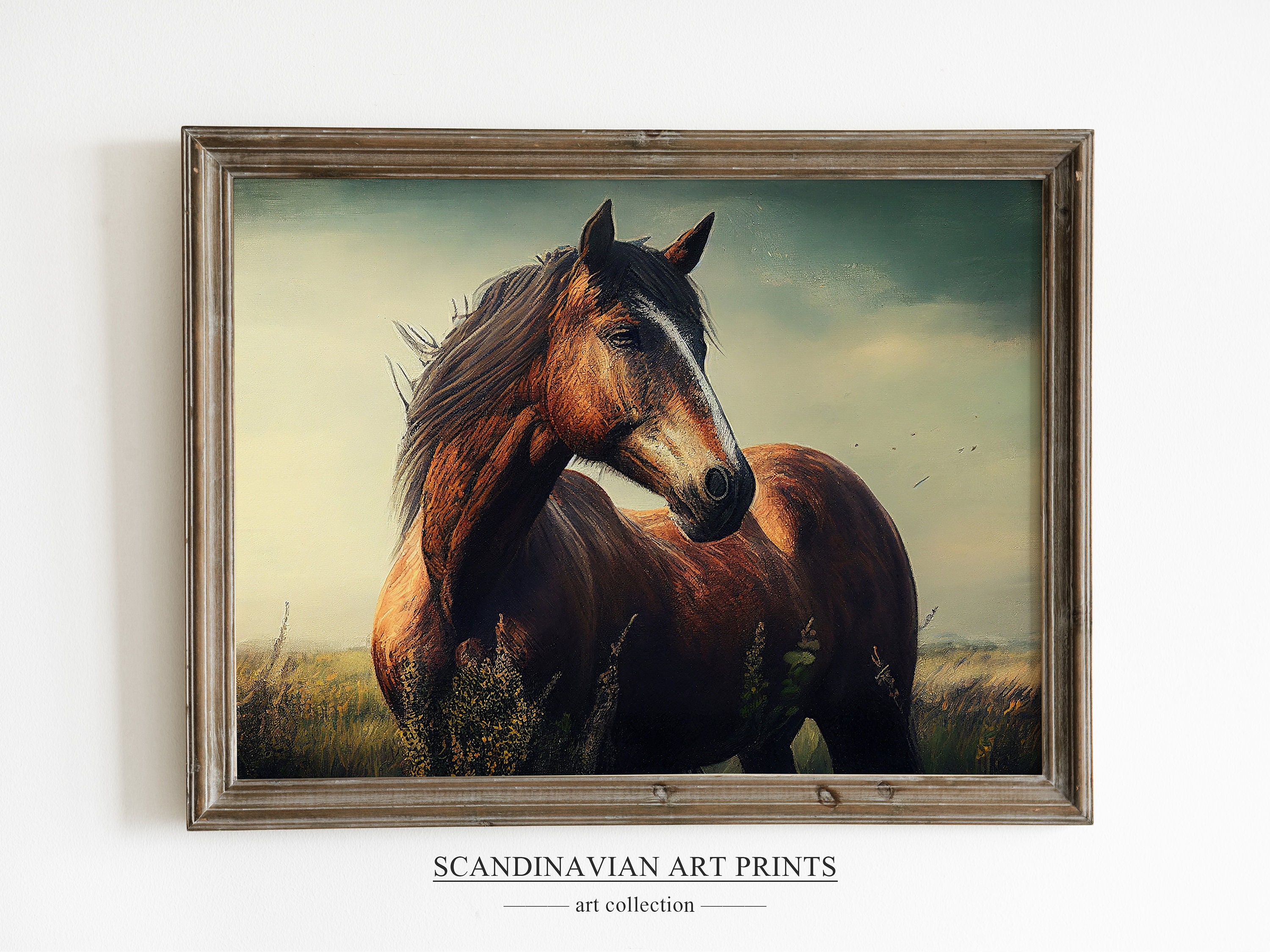 Printable Horse Oil Painting Vintage Horse Art Print Antique Etsy