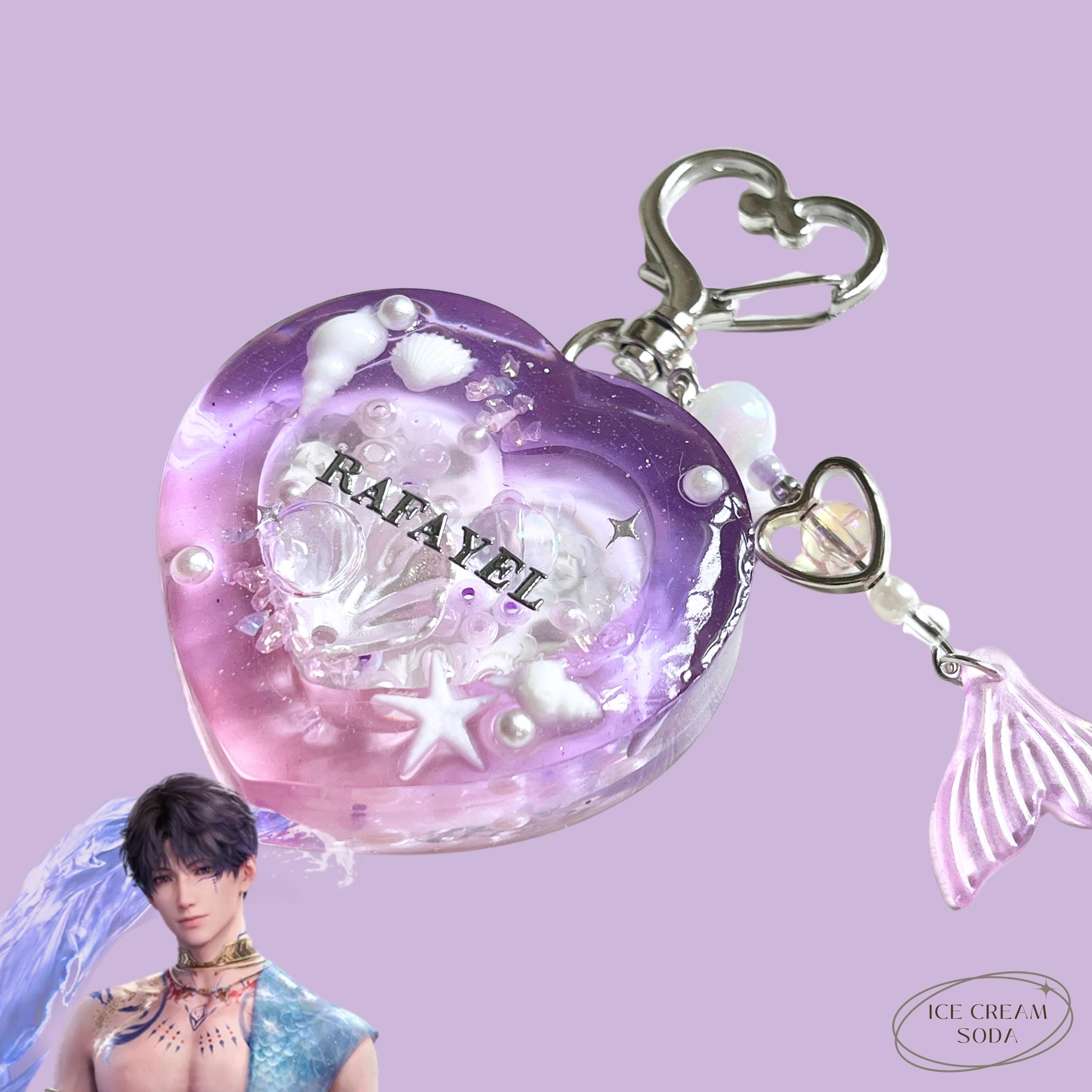 Love and Deepspace Resin Shaker Keychain | Sylus Rafayel Zayne