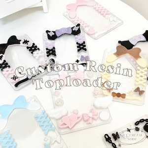 Kundenspezifisches Kawaii Harz Toploader ( handgemacht, kpop Fotokartenhalter, rosa, personalisiert, y2k, sanrio (Melodie, Kuromi, Cinnamoroll, pompompurin)