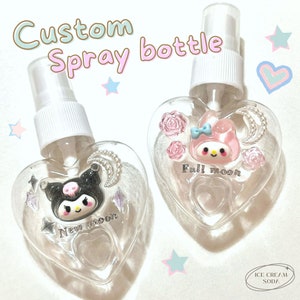 Botella de spray de resina rellenable personalizada y linda de Sanrio (Melody, Kuromi, Cinnamoroll, Pochacco), atomizador portátil, bomba de aroma para viajes