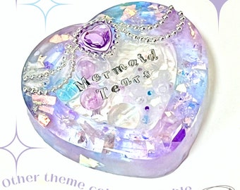 Mermaid Tears Harz Shaker (Kawaii Schlüsselanhänger, Aurora, benutzerdefinierte Shaker, Nassshaker, Taschenanhänger, Shaker schlüsselanhänger, K-Pop)