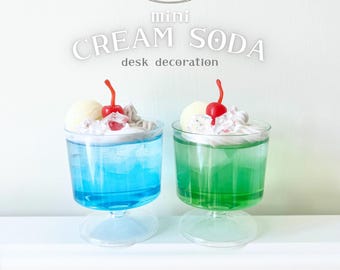 Retro Cafe Cream Soda Resin Series (kawaii Keyring, Custom, Bag