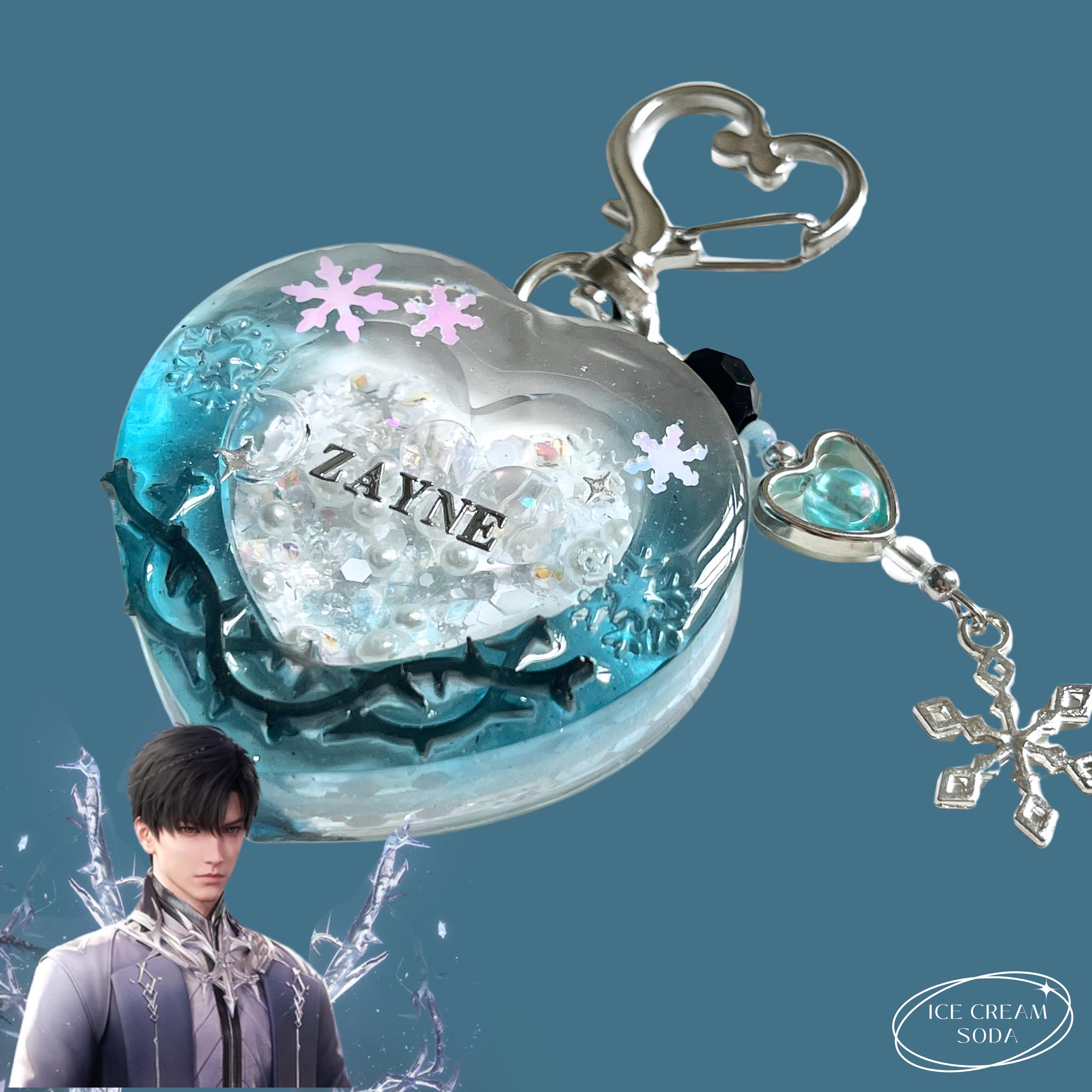 Love and Deepspace Resin Shaker Keychain | Sylus Rafayel Zayne