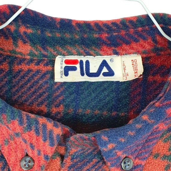 Vintage fleece shirt in size M by Fila, fleece sh… - image 3