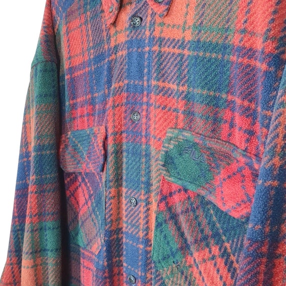 Vintage fleece shirt in size M by Fila, fleece sh… - image 2