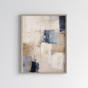 Wabi Sabi Neutral Wall Art | Japandi Abstract Art Print | Modern Beige Blue Minimalist Art | Printable Digital Download