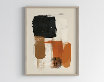 Wabi Sabi Neutral Wall Art | Japandi Abstract Art Print | Modern ...
