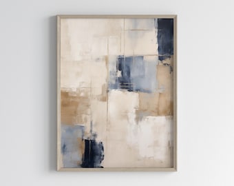 Wabi Sabi Neutral Wall Art | Japandi Abstract Art Print | Modern ...