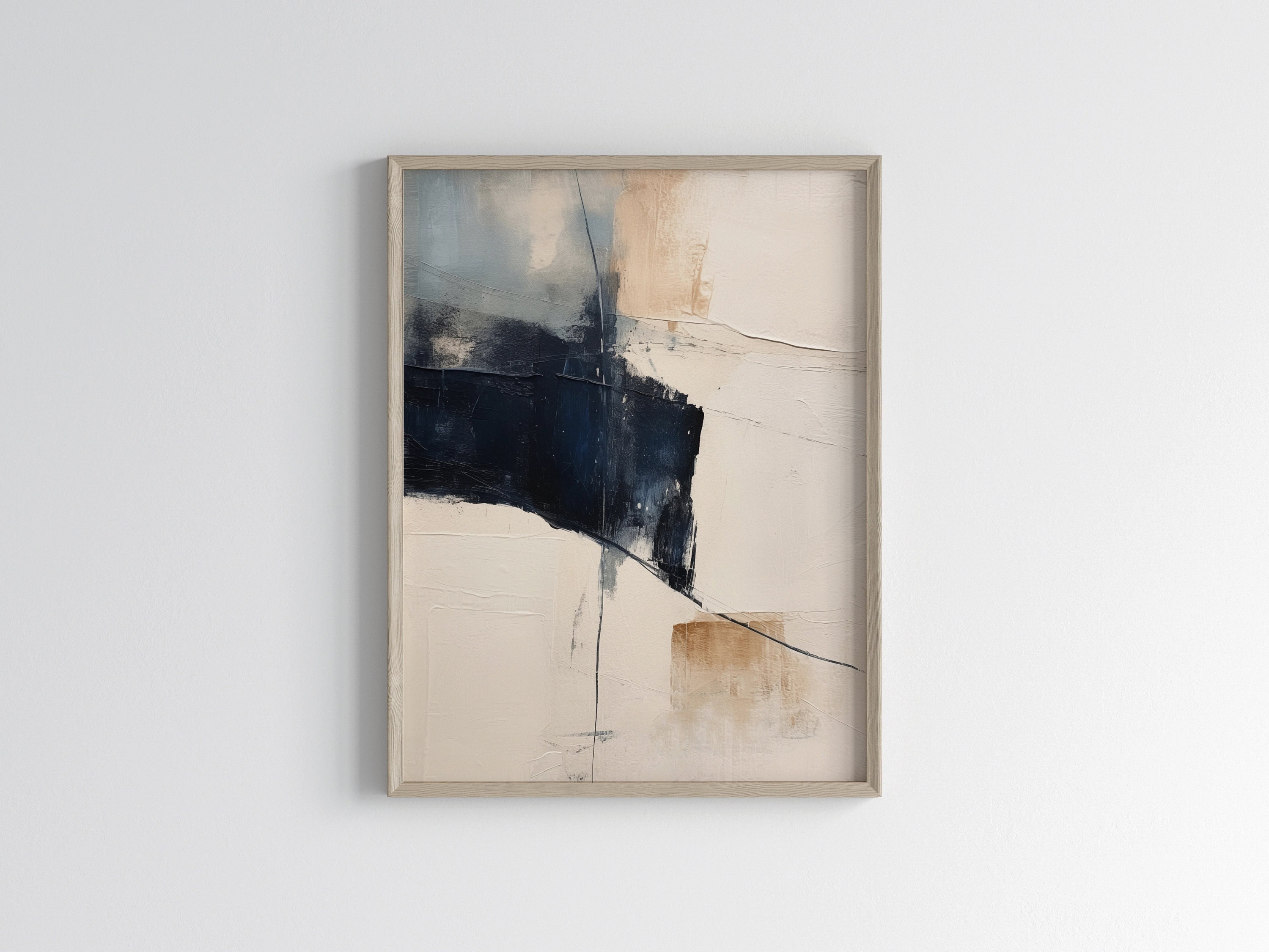 Wabi Sabi Neutral Wall Art | Japandi Abstract Art Print | Modern Beige ...
