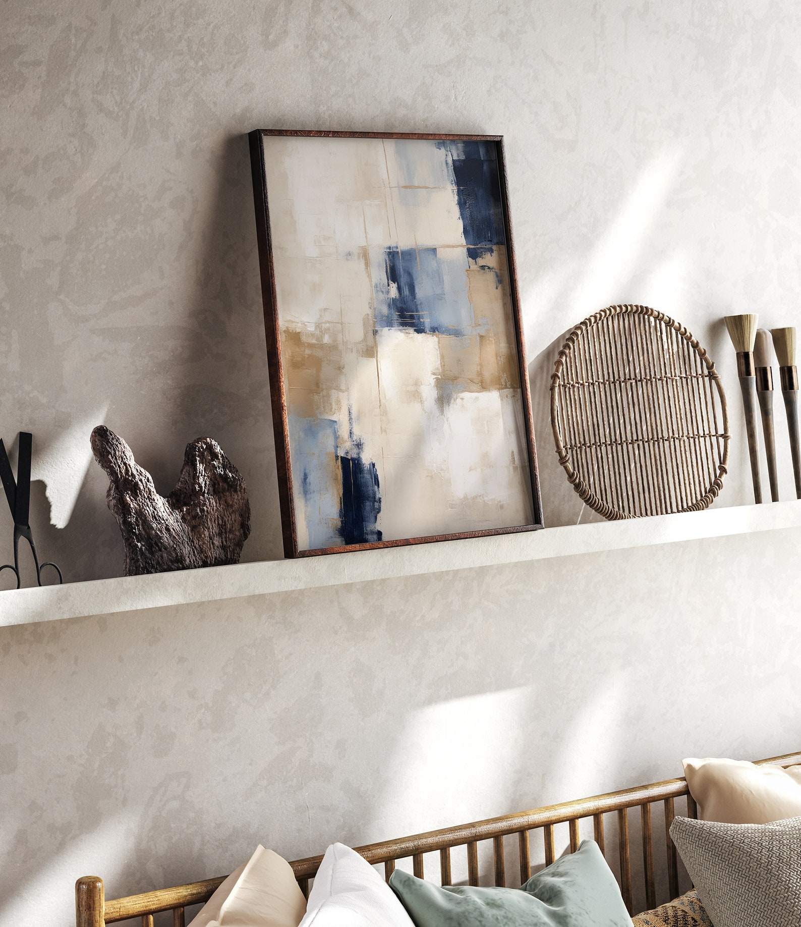 Wabi Sabi Neutral Wall Art | Japandi Abstract Art Print | Modern Beige ...