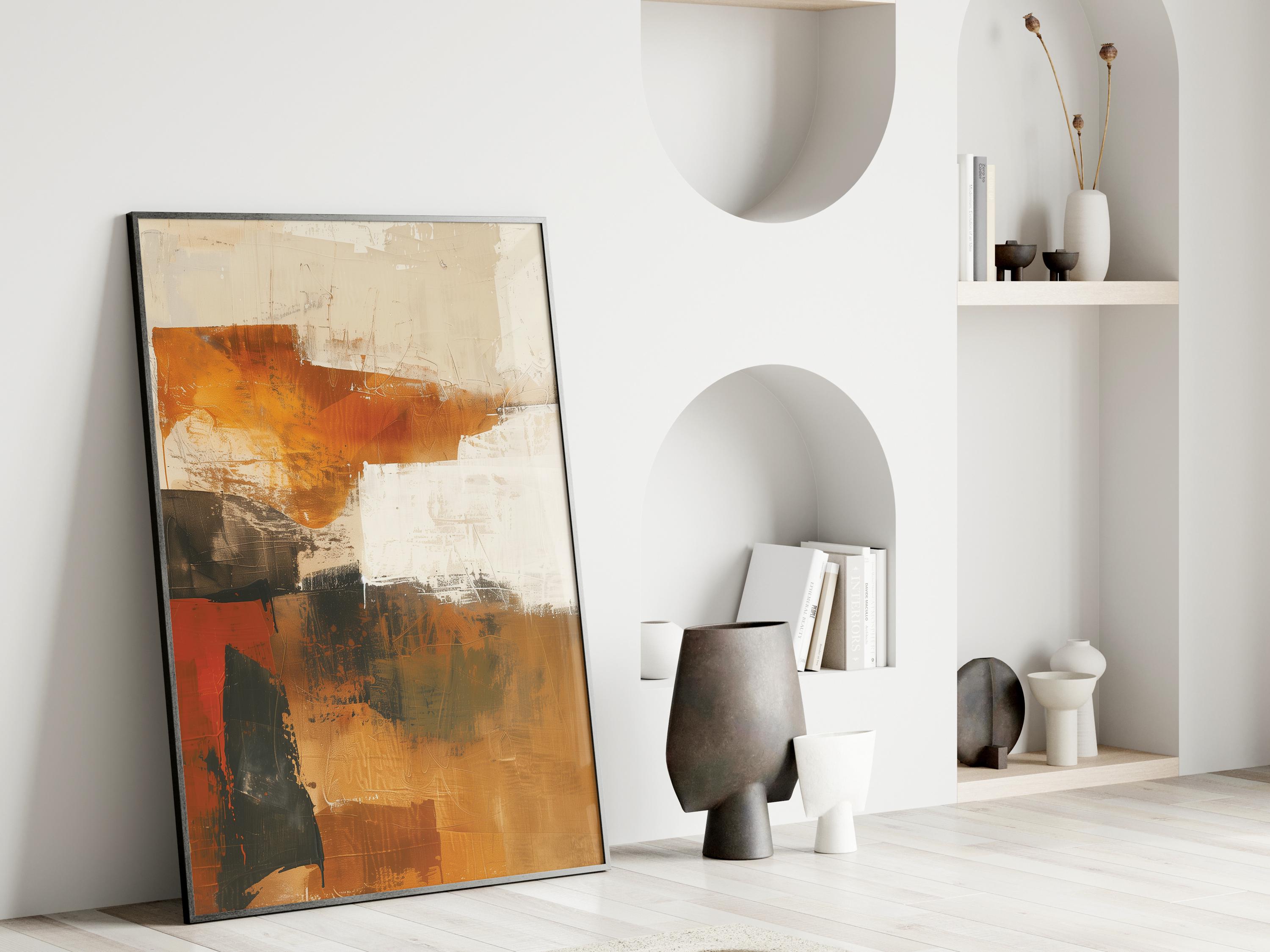 Wabi Sabi Fall Autumn Wall Art | Japandi Abstract Minimalist Print ...