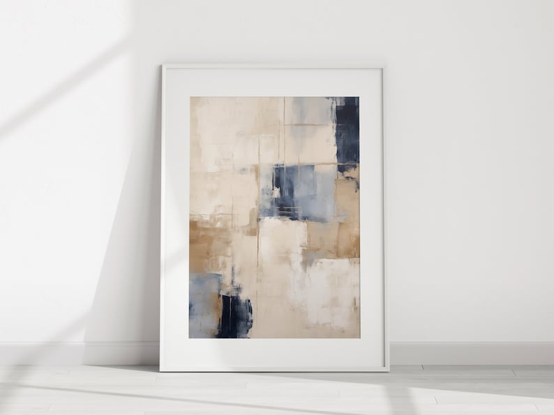 Wabi Sabi Neutral Wall Art | Japandi Abstract Art Print | Modern Beige ...