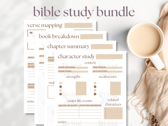 Digital Bible Study Guide Template Bible Study Template Minimalist Design Prayer Journal Printable Verse Mapping Scripture Guide Spiritual