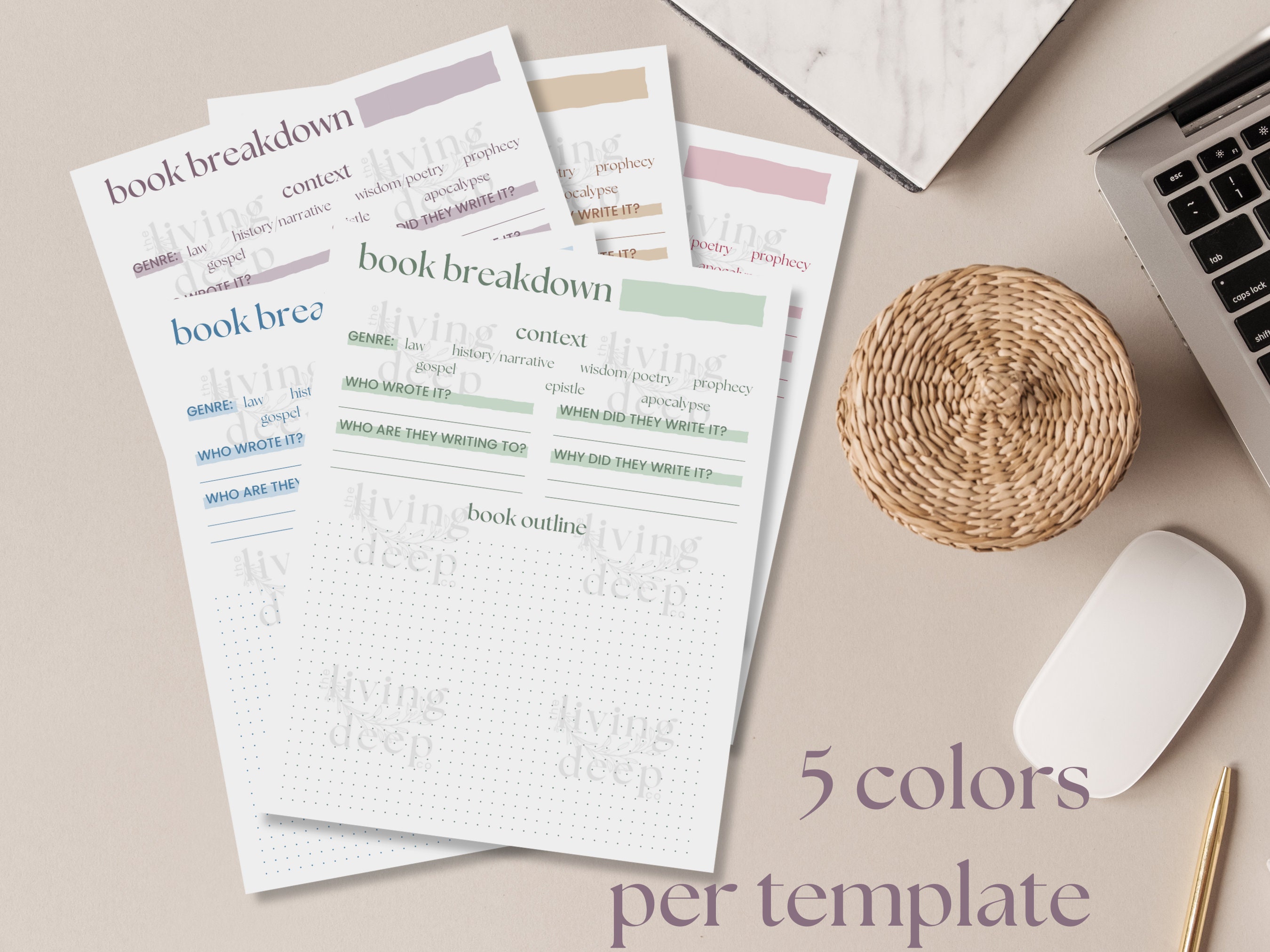 Digital Bible Study Guide Template Bible Study Template Minimalist ...