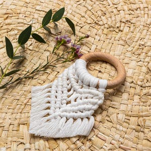 Porta tovaglioli Boho, decorazione per tavolo da matrimonio, set di porta tovaglioli in macramè rustico