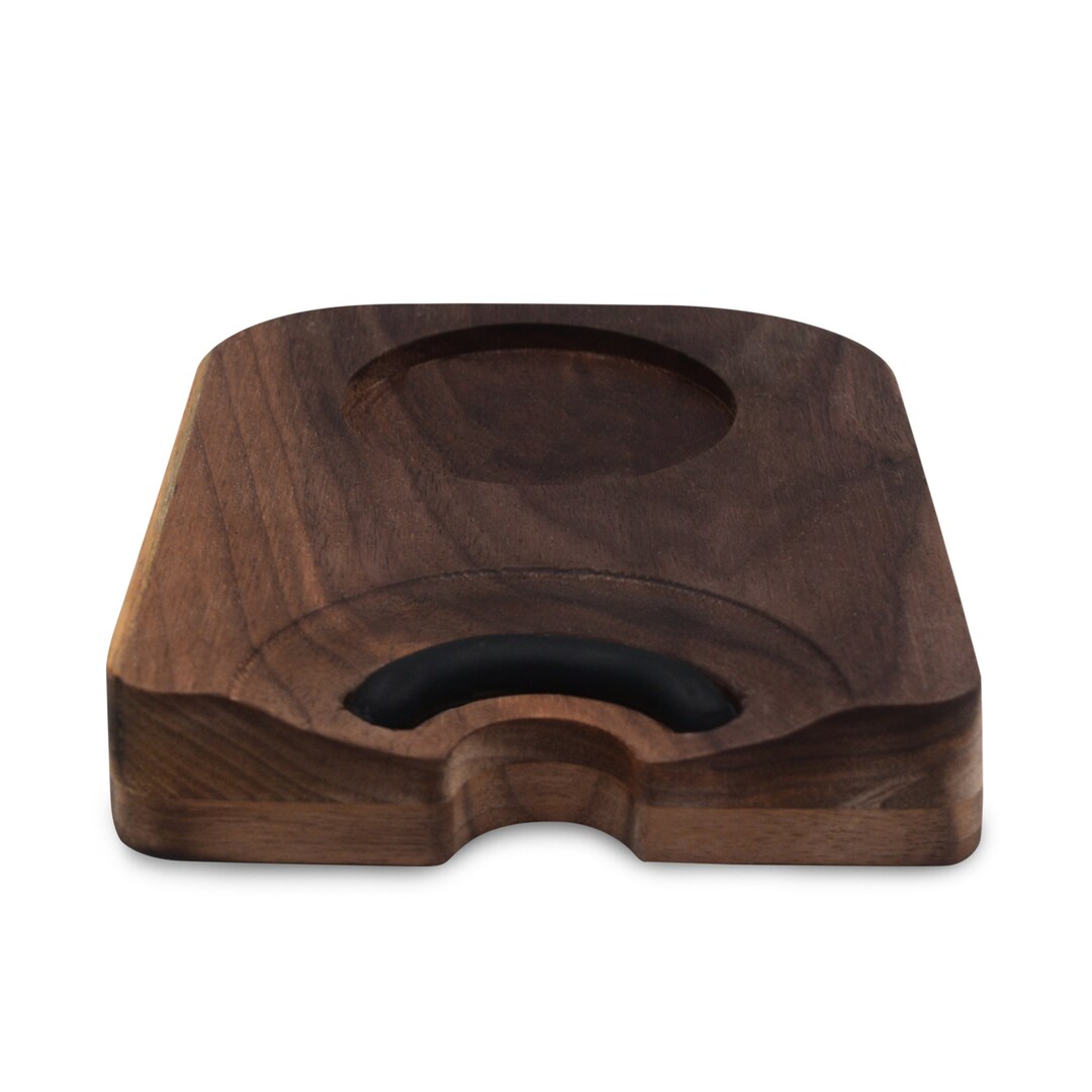Wooden Espresso Tamping Mat , Tamper Pad, Tamper Station With Walnut