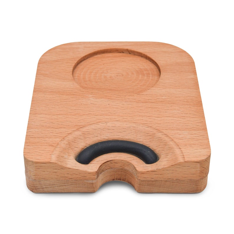 Wooden Espresso Tamping Mat , Tamper Pad, Tamper Station With Walnut
