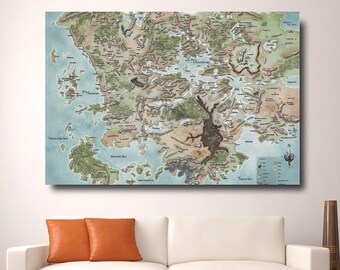 Forgotten Realms Canvas Map - Etsy