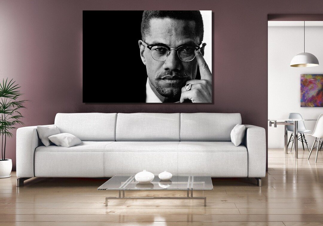 Malcolm X Canvas Wall Art Malcolm X Canvas Print Artmalcolm Etsy