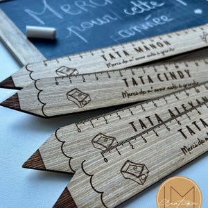 Personalized teacher ruler – Original wooden gift for teacher, ATSEM, aunt, nanny