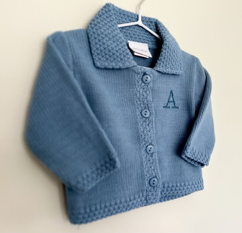 ALZ-T034 BABY BLUE EMBROIDERED CARDIGAN