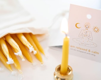 20-Minute Candles | Gift Set for Yoga, Meditation, and Mindfulness | Mindfulness | Affirmation Cards | Yoga Gift | I am relaxed & calm