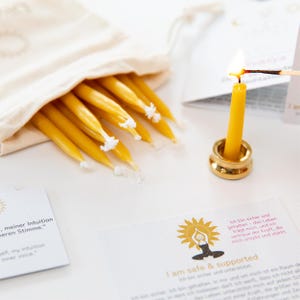 Velas de 20 minutos | Set de regalo de yoga, meditación y mindfulness | Atención plena | Tarjetas de afirmación | Regalo de yoga | Estoy seguro y apoyado