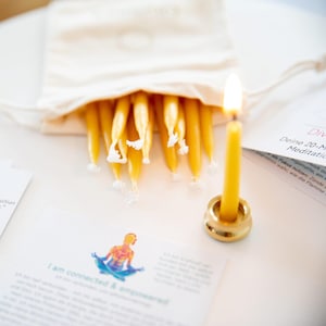Candele da 20 minuti | Set regalo Yoga, Meditazione, Mindfulness | Mindfulness | Carte di affermazione | Regalo Yoga | Sono connesso e forte