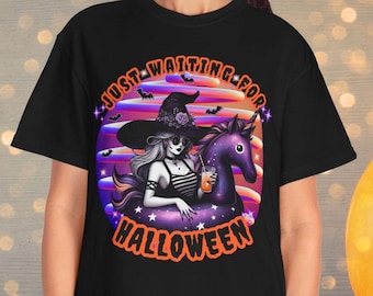 T-shirt d'Halloween Comfort Colors®, cadeau pour les amoureux de l'automne, chemise squelette amusante, chemise d'été effrayante, chemise estivale, t-shirt tendance