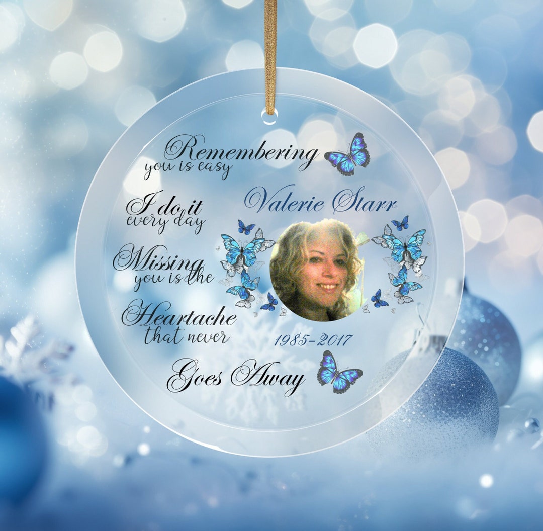 Personalized Memorial Glass Ornament for a Loved One Etsy