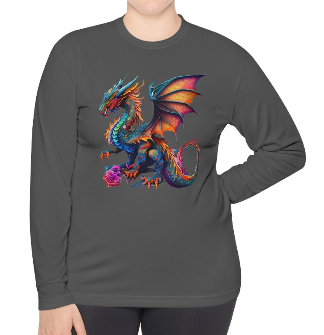 Colorful Dragon Lightweight Long Sleeve Shirt, 100% Moisture