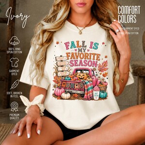 Preppy Fall Shirt, Pumpkin Patch Comfort Colors Tee, Pink Truck Pumpkin Shirt, Pumpkin Spice  Hot Cocoa Shirt, Cute Autumn Vibes Tee