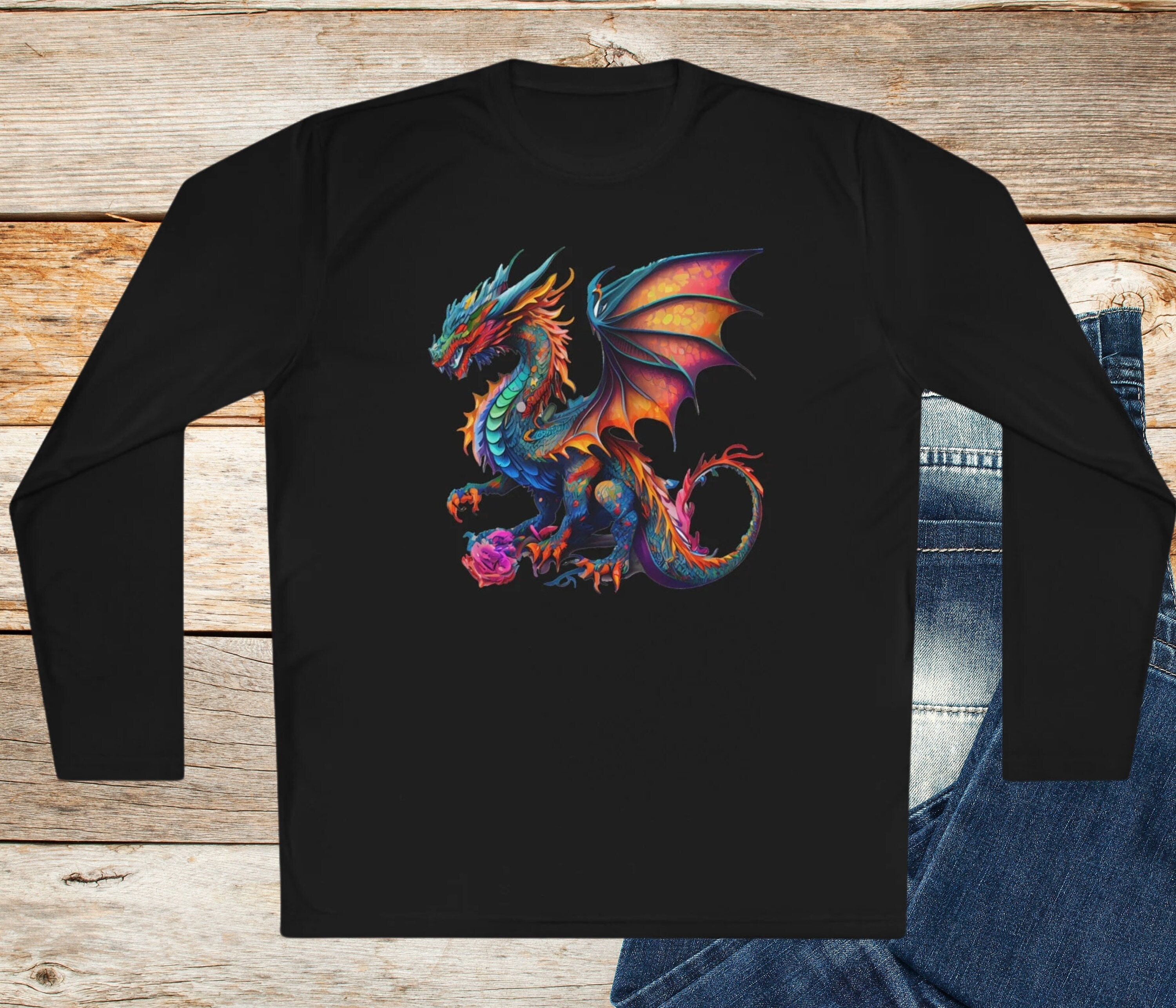 Colorful Dragon Lightweight Long Sleeve Shirt, 100% Moisture