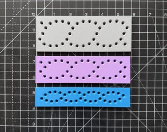 Gem, Crystal, Rhinestone Template made for BioThane®  (S-Curve in Various Sizes)