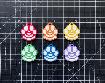 Paw Print NFC Smart Keychain Links to URL of your choice / Digital Business Card / Tap to Follow Keychain / Social Media Keyring