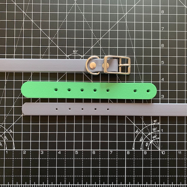 Dog Collar Template made for BioThane® (Hardware Style Buckle + D Ring or Keeper)