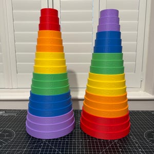 PunchyTools Collar Tower! 8" to 25" or 8.5" to 25.5" (1" Increments / 1" Band Height) for Measuring Your Collar Sizes!