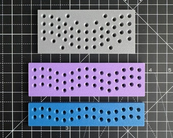 Gem, Crystal, Rhinestone Template made for BioThane®  (Wave in Various Sizes)