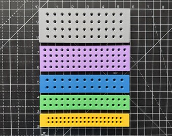 Gem, Crystal, Rhinestone Template made for BioThane® (Even Number of Aligned Rows in Various Sizes)
