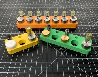 Tool Holder for Hole Punch / Rivet / Crystal Tools and Die for Hand Press (19mm base and M8 upper) Leather Punch / BioThane Punch
