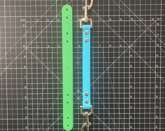 Safety Backup Strap Template for BioThane® Beta® Standard, Double Rivet (Various Widths and Lengths)