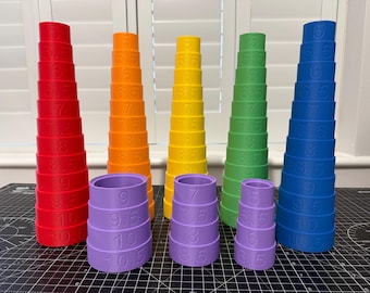 PunchyTools Bracelet Tower! 5" to 10.5" (0.5" Increments / 1" Band Height) For Measuring Your Bracelet Sizes! For Paracord / other material