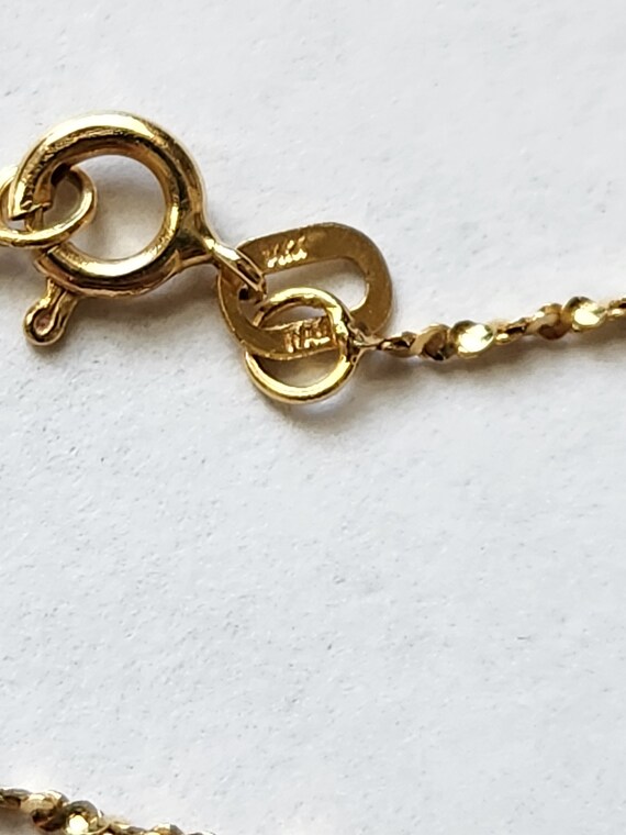 14K Solid Gold Amethyst Pendant Necklace- 1.29 Gr… - image 8