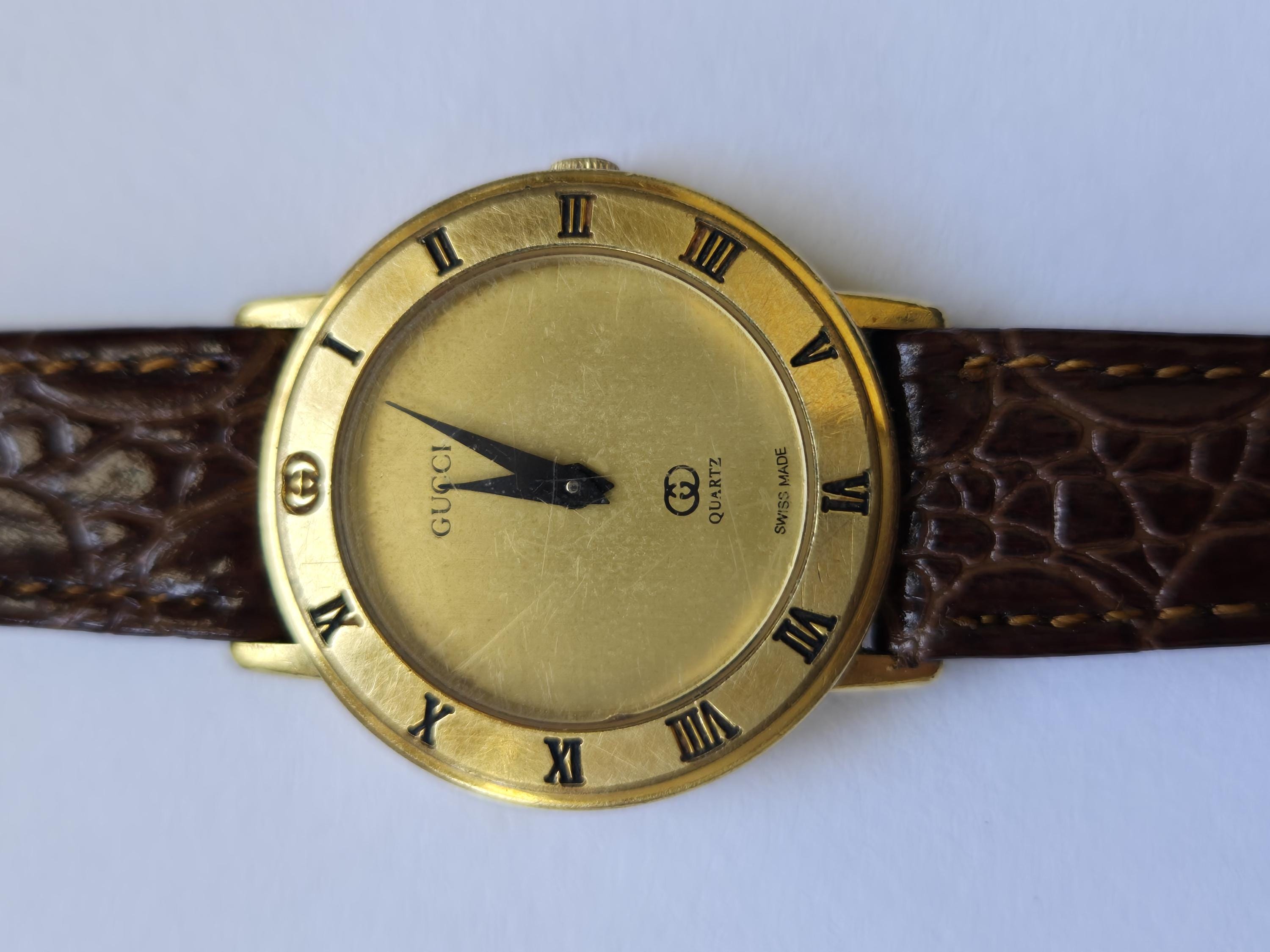 Vintage Gucci Watch With Leather Strap - Etsy