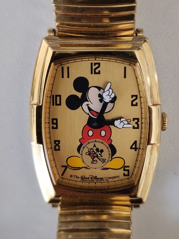 Seiko Gold tone Mickey Mouse 60th Anniversary Quartz Watch 2k03