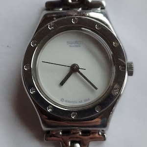 Swatch Irony Vintage White Dial Crystal Enamel Swiss Quartz Watch